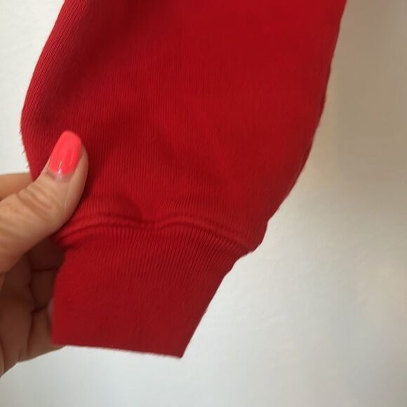 Re/Done Hooded Oversized Cropped Sweatshirt with Raw Hem NEW NWT - Picture 4 of 6